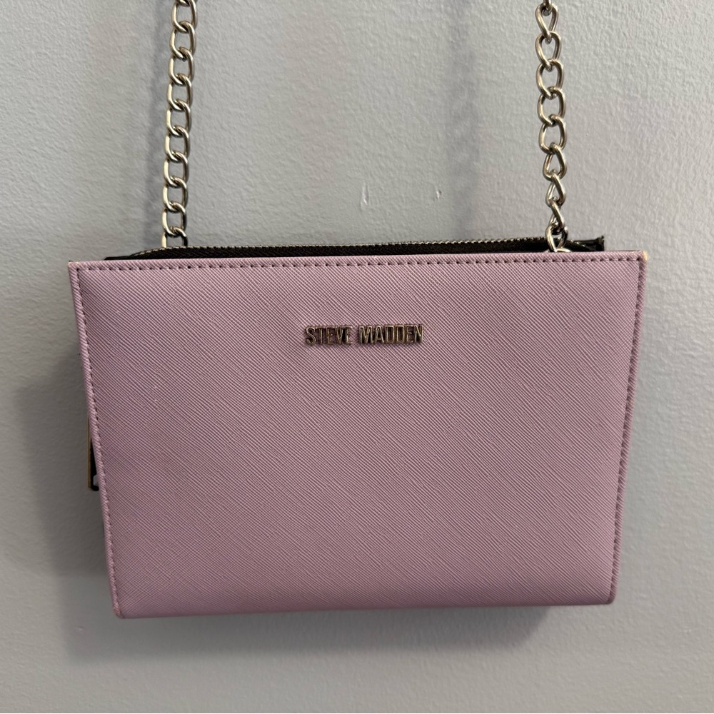 Steve Madden Lavender Crossbody Bag with Chain Strap